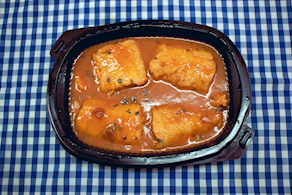 Merluza en salsa de carabineros y langostinos tarrina de 2 raciones